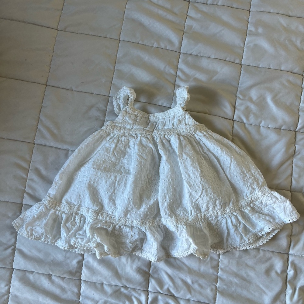 White Eyelet Baby Dress